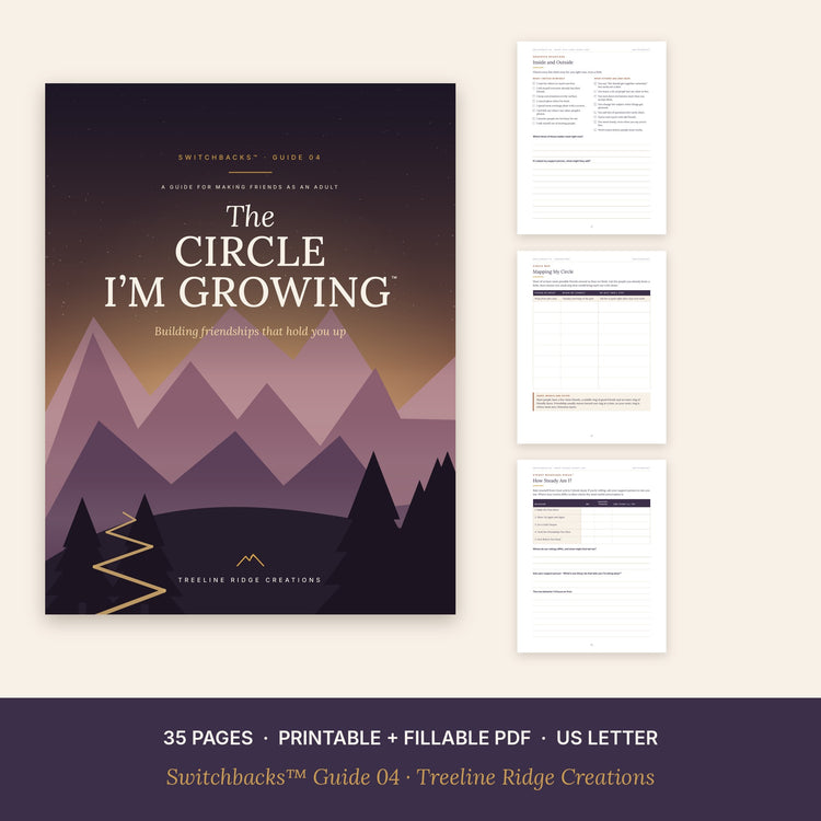 The Circle I’m Growing preview showing worksheets from the 35-page printable and fillable guide