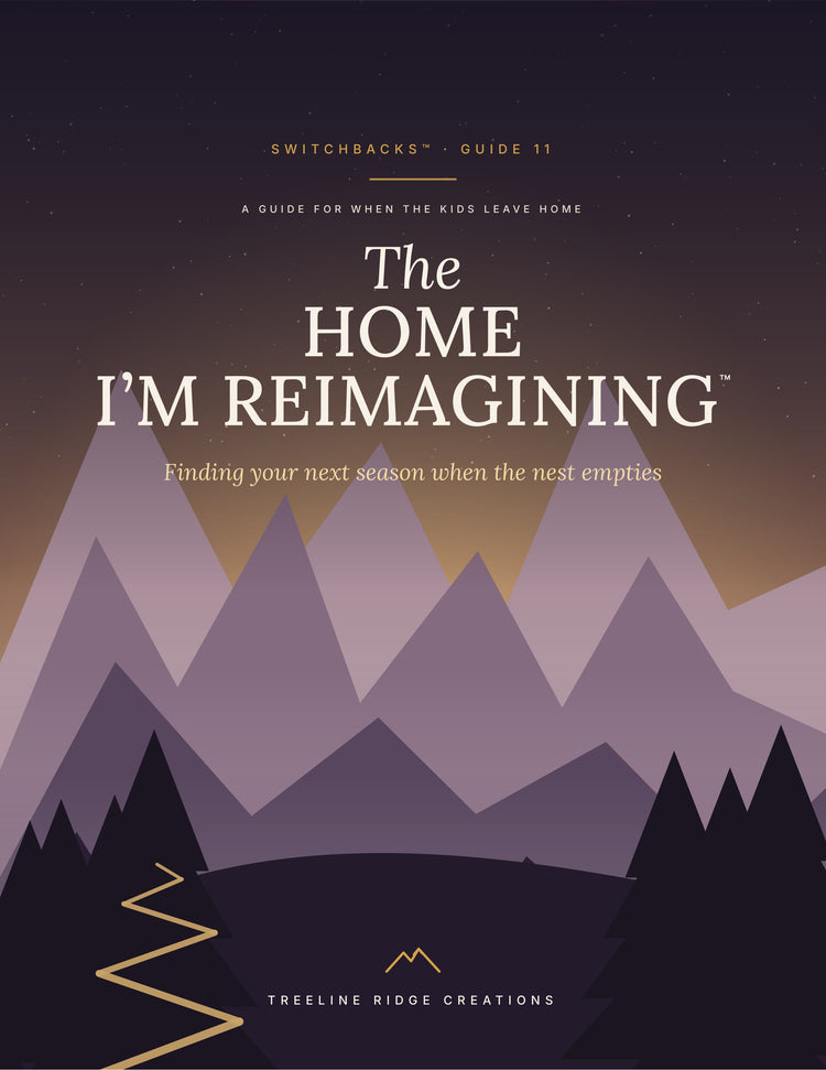 The Home I’m Reimagining Switchbacks Guide 11 cover with purple mountains and a golden winding path